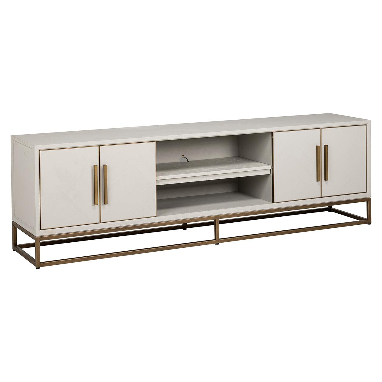 Richmond Interiors Richmond Interiors TV Board Whitebone 4-türig | Brass Codeso Living