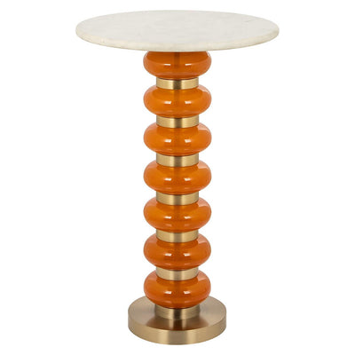 Richmond Interiors runder Beistelltisch Barbara | orange-gold