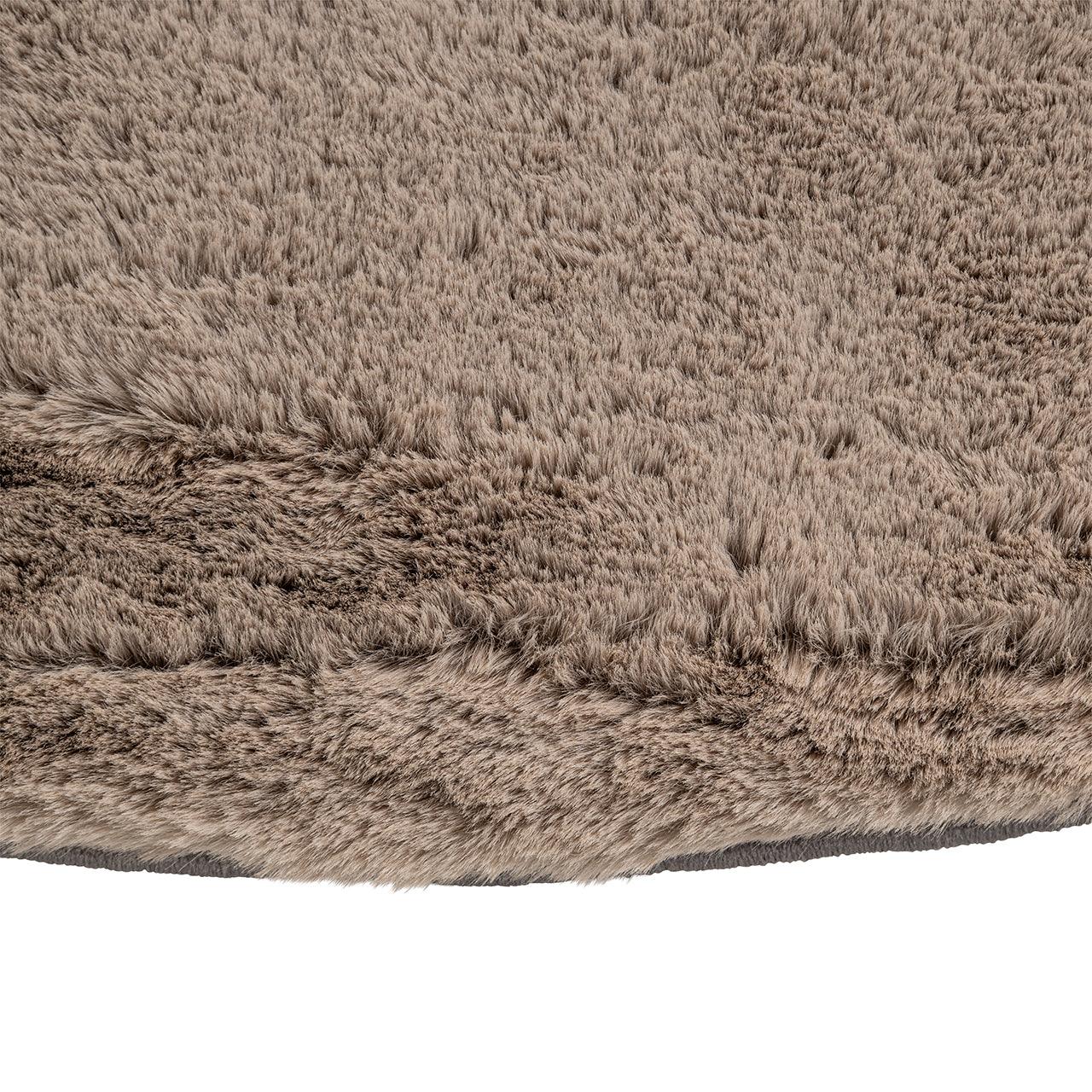 Richmond Interiors runder Furry Teppich Saifo beige | ø 160 cm