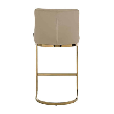 Richmond Interiors Samt-Barhocker Bolton | Khaki gold