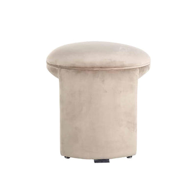 Richmond Interiors Samt-Hocker Fargo | Khaki