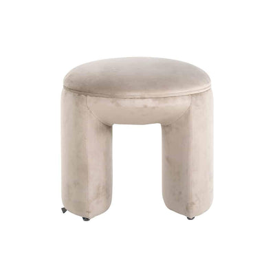 Richmond Interiors Samt-Hocker Fargo | Khaki