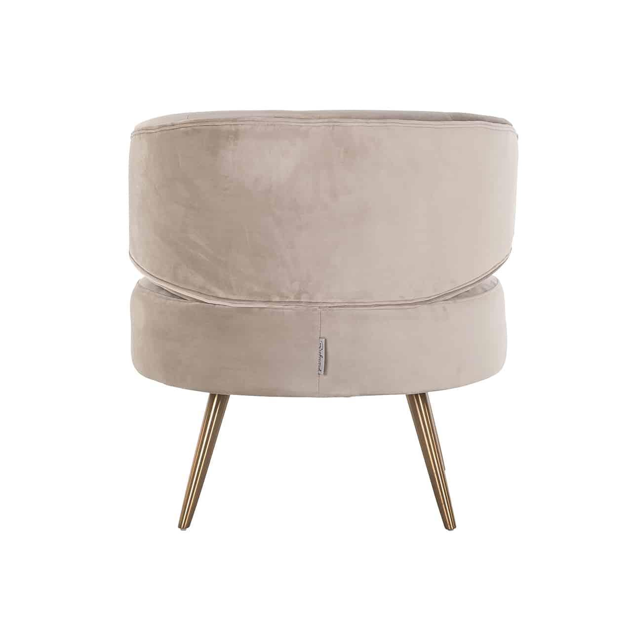 Richmond Interiors Samt-Sessel Hazel | Khaki