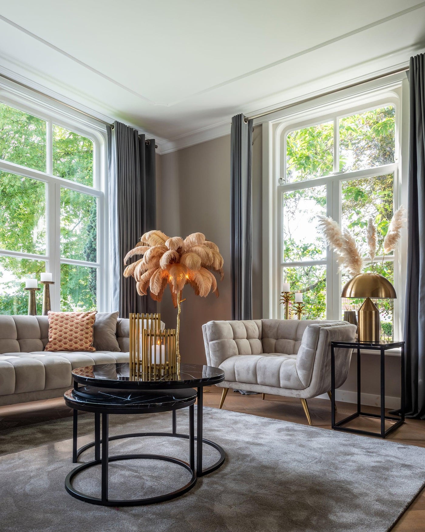 Richmond Interiors Richmond Interiors Samt-Sessel Huxley | Khaki Codeso Living