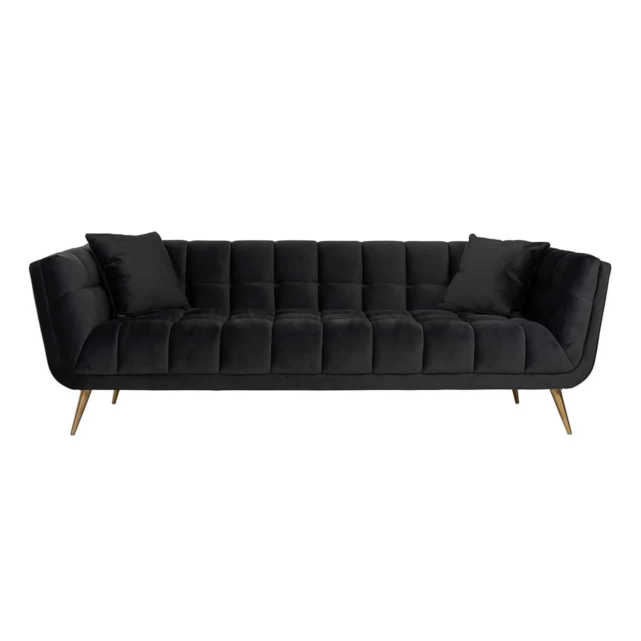 Richmond Interiors Samt-Sofa Huxley | Anthrazit