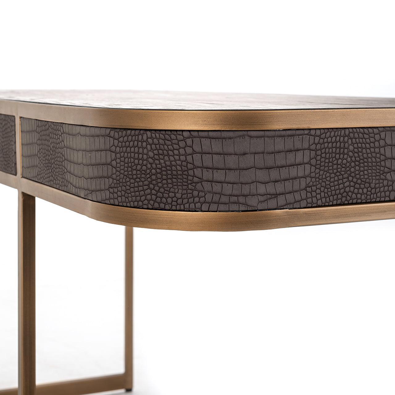 Richmond Interiors Schreibtisch Classio | Gold