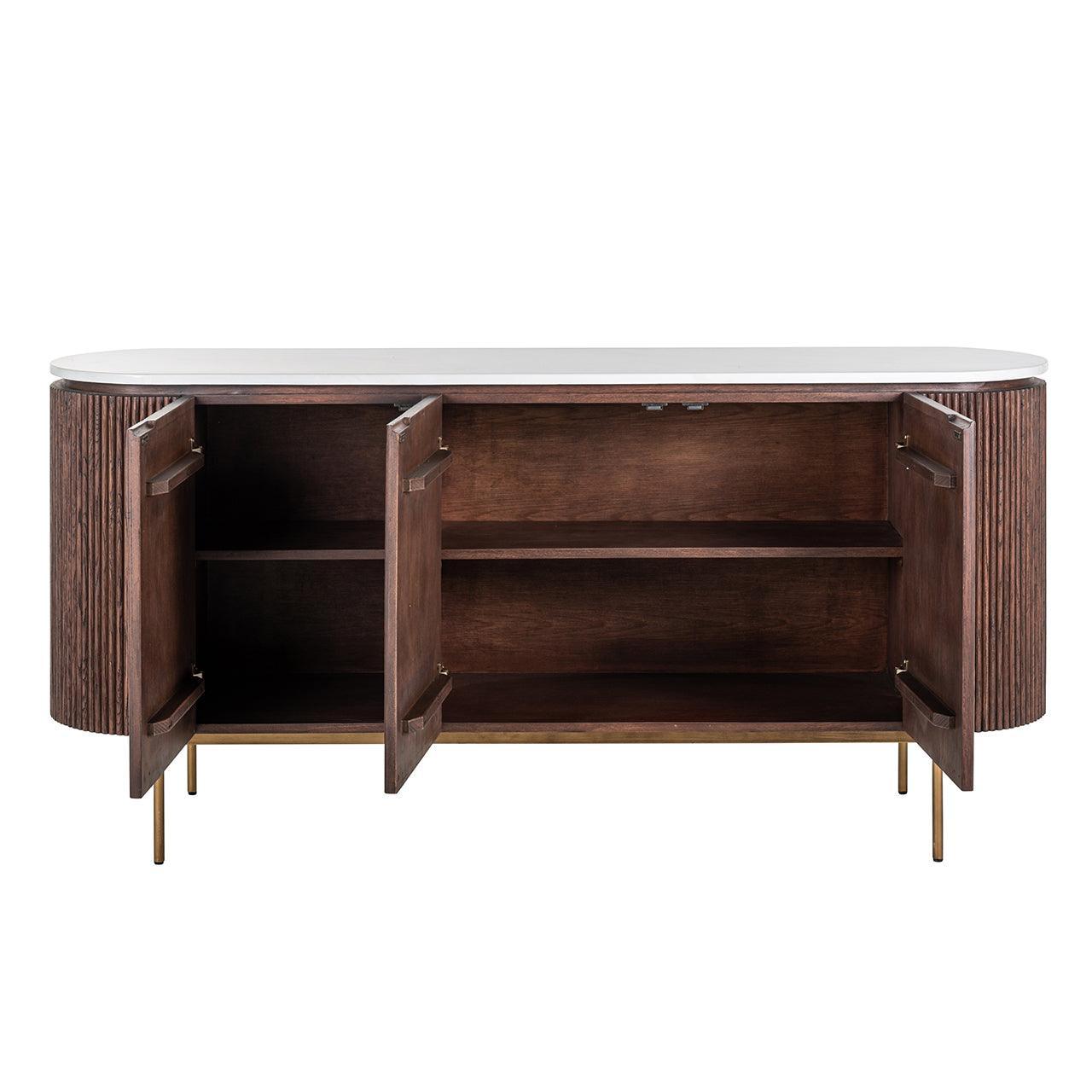 Richmond Interiors Sideboard Barkley 3-türig | Gold