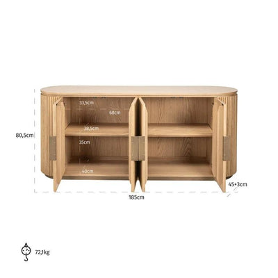 Richmond Interiors Richmond Interiors Sideboard Belfort 4-türig | Natural oak Codeso Living