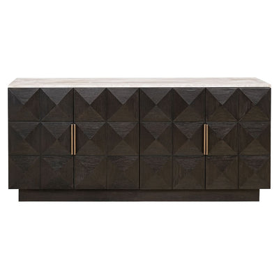 Richmond Interiors Sideboard Claremont 4-türig | Braun