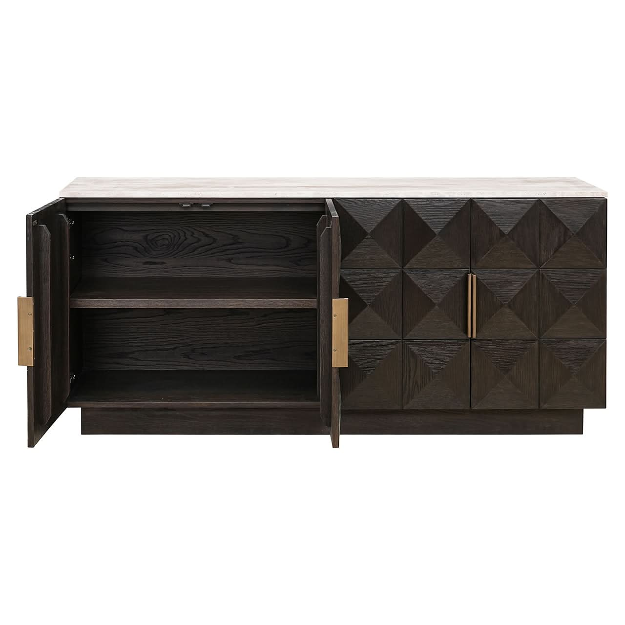 Richmond Interiors Sideboard Claremont 4-türig | Braun