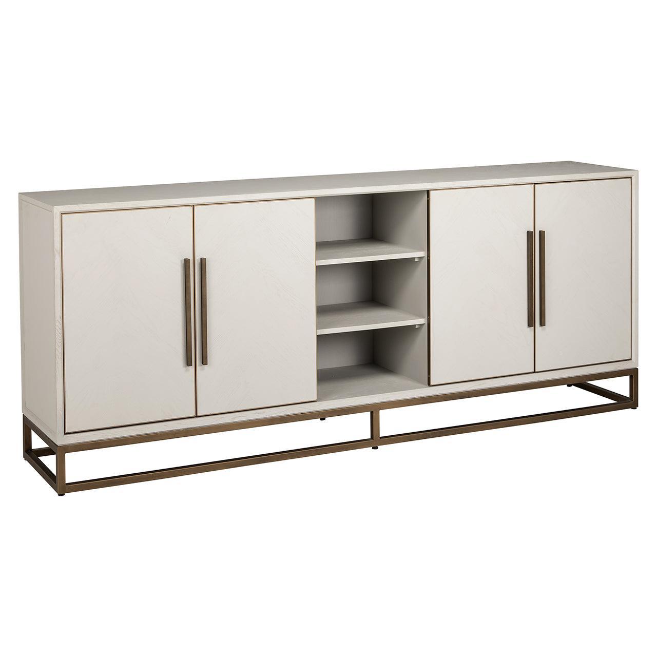 Richmond Interiors Sideboard Whitebone 4-türig | Brass