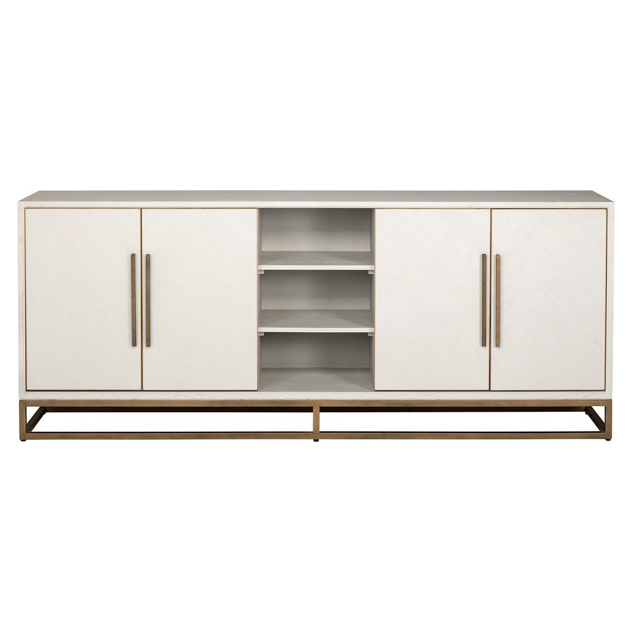 Richmond Interiors Sideboard Whitebone 4-türig | Brass