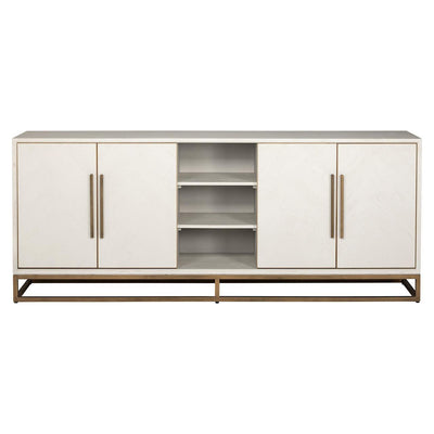 Richmond Interiors Sideboard Whitebone 4-türig | Brass