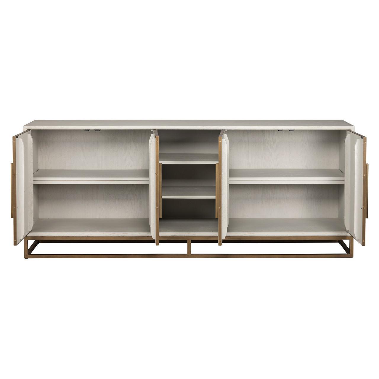 Richmond Interiors Sideboard Whitebone 4-türig | Brass