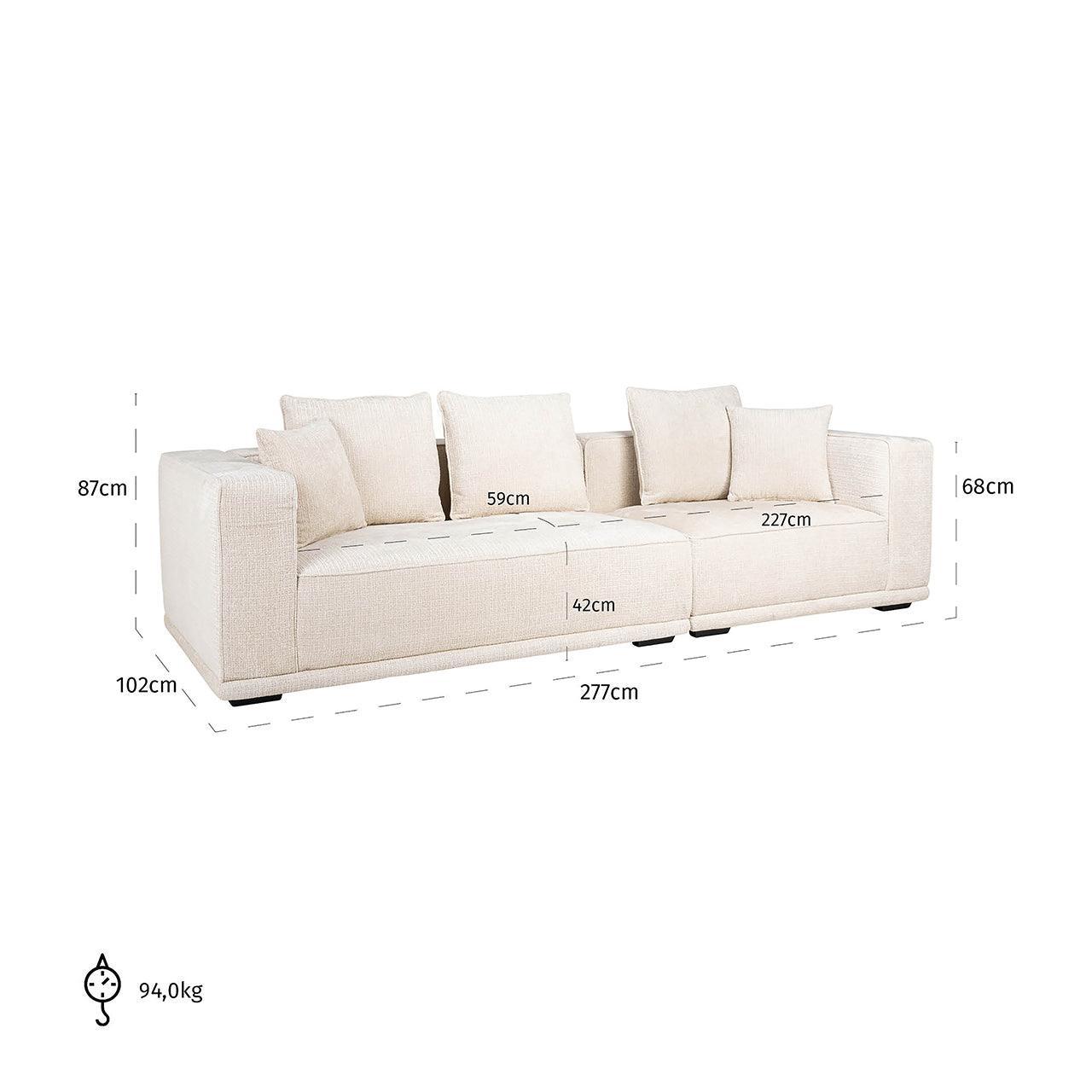 Richmond Interiors Sofa Lusso 3 Sitzer | Niagara 902 beige