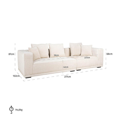 Richmond Interiors Sofa Lusso 3 Sitzer | Niagara 902 beige