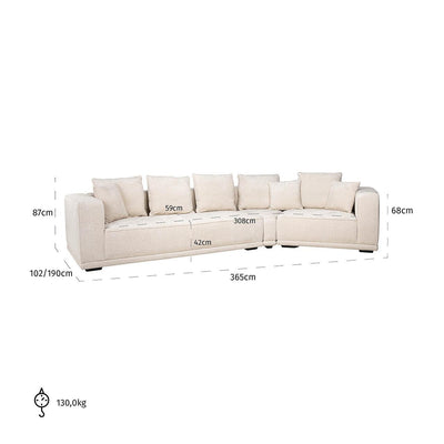 Richmond Interiors Sofa Lusso 4 Sitzer | beige