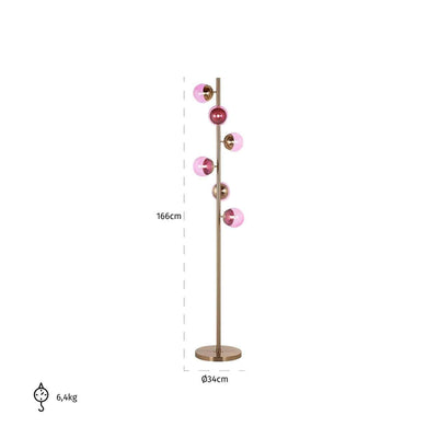 Richmond Stehlampe Bala Pink | Gold Codeso Living