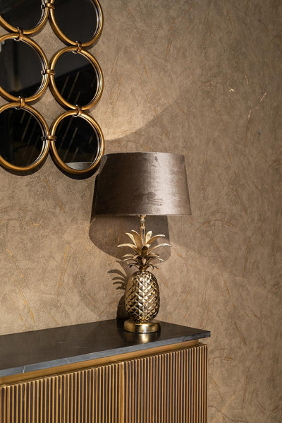 Richmond Interiors Tischlampe Collada Ananas | Gold