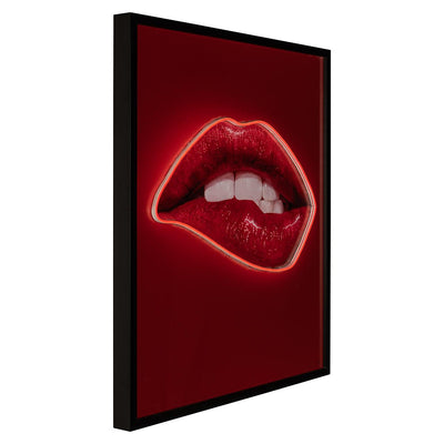 Richmond Interiors Wall art Lips beleuchtet | 84,5x73 cm