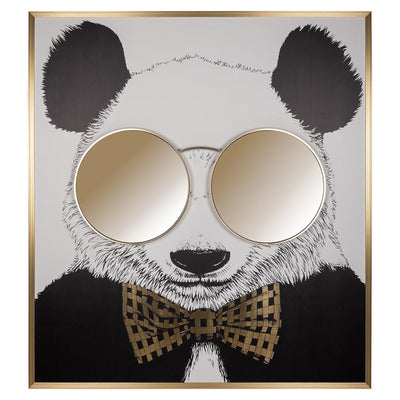 Richmond Interiors Wandbild Wall art shiny Panda | 130x118 cm