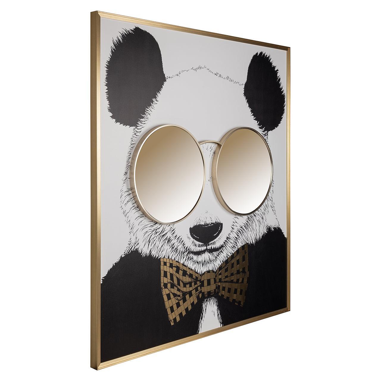 Richmond Interiors Wandbild Wall art shiny Panda | 130x118 cm