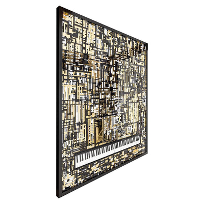 Richmond Interiors Wanddeko Wall art Piano mit echter Klaviermusik | 188x158 cm