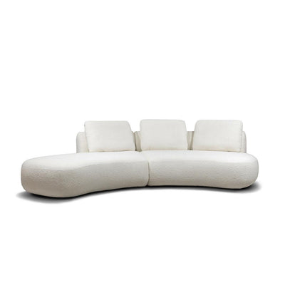 Codeso Living Rundes Sofa Sofia in Stoff Bouclé Piumino Codeso Living