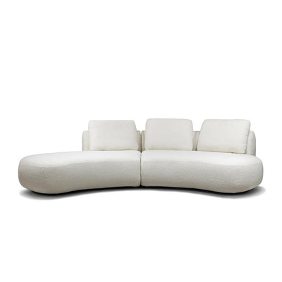 Codeso Living Rundes Sofa Sofia in Stoff Bouclé Piumino Codeso Living