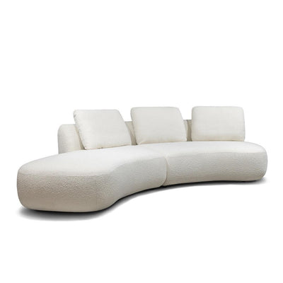 Codeso Living Rundes Sofa Sofia in Stoff Bouclé Piumino Codeso Living