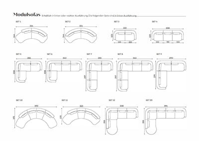 Rundes Sofa Sofia (2-Sitzer)