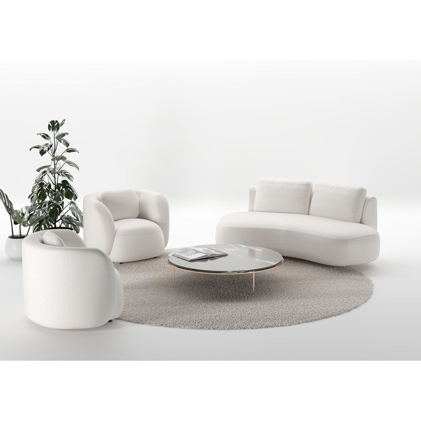 Rundes Sofa Sofia (2-Sitzer)