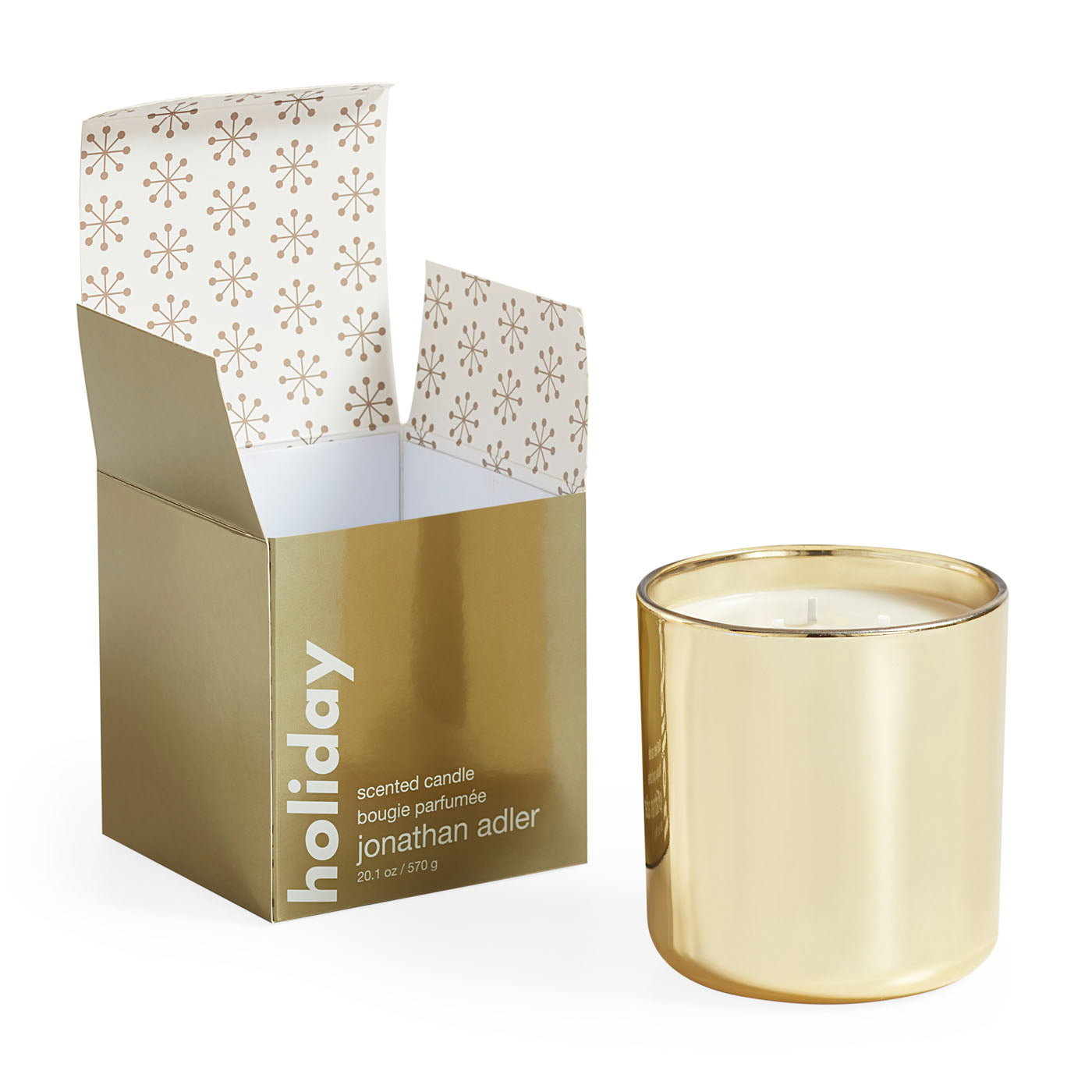 Jonathan Adler 3-Docht Duftkerze Pop Holiday | Gold