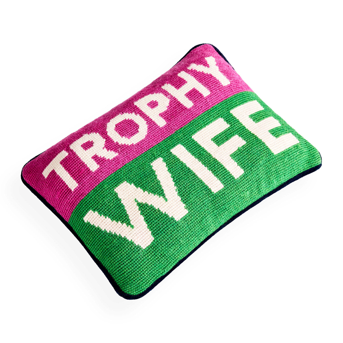 Jonathan Adler Needlepoint Kissen Trophy Wife | 30x23cm