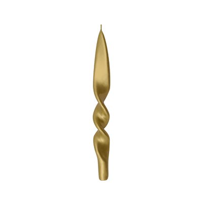 Twisted Kerze in Gold | 28 cm