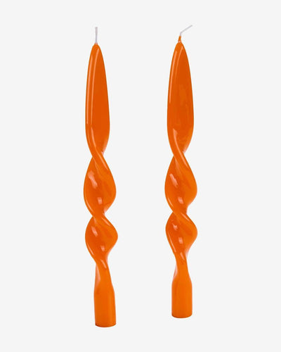 Twisted Kerze in Orange | 28 cm