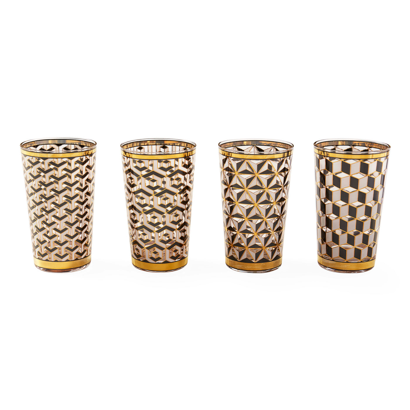 Jonathan Adler 4er Set Highball Gläser Versailles