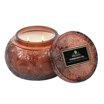 Voluspa 2-Docht Duftkerze Forbidden Fig | Japonica Collection | Chawan Bowl