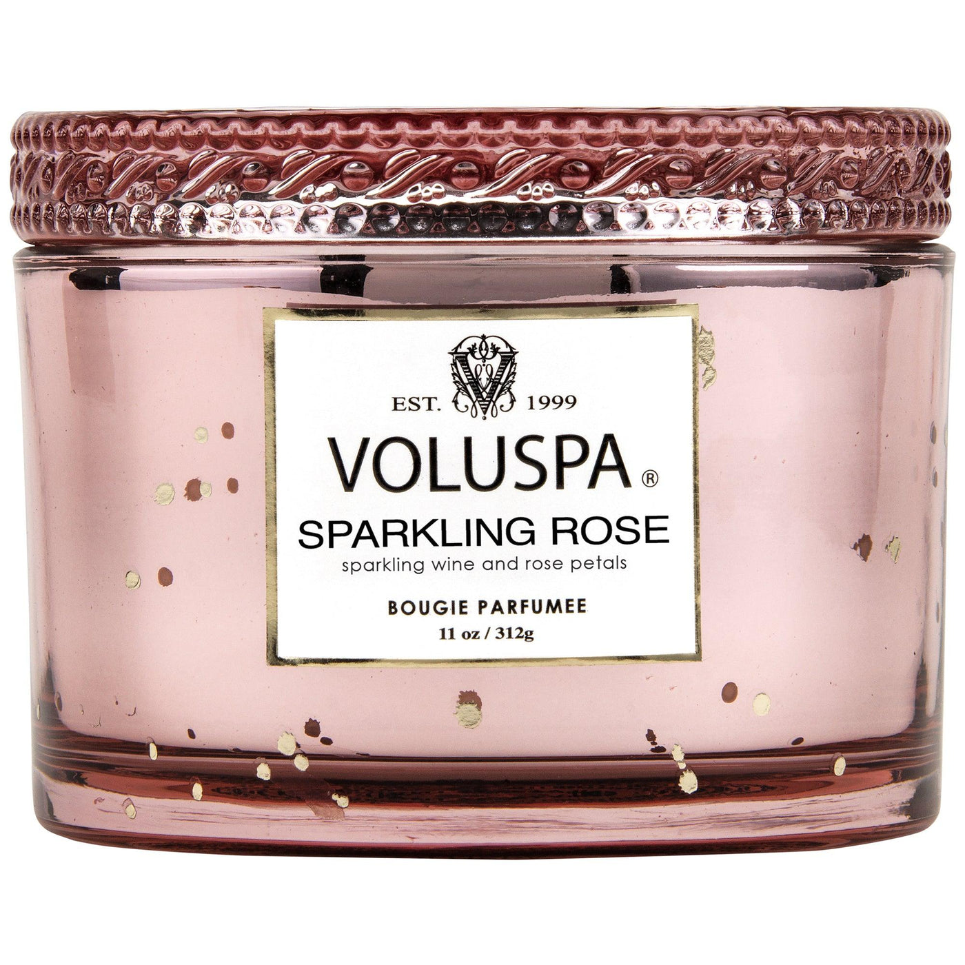 Voluspa 2-Docht Duftkerze Sparkling Rose Vermeil Collection | Corta Maison Candle