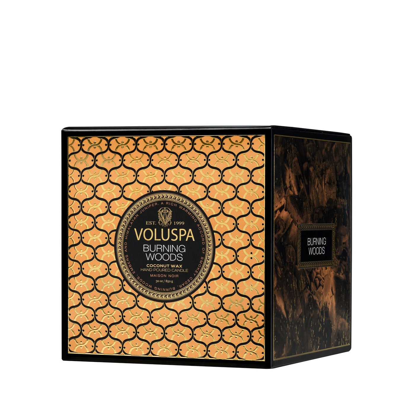 Voluspa 3-Docht Duftkerze Burning Woods | Luxe Candle 850 Gr.