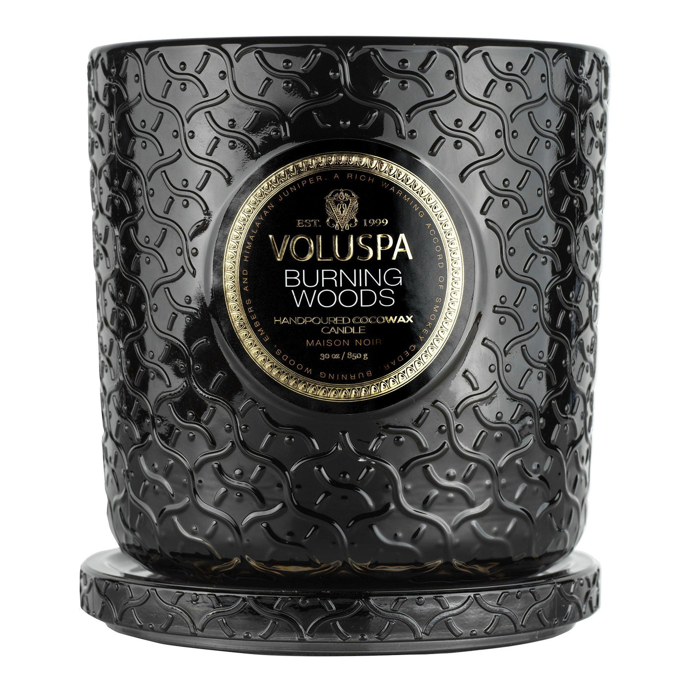 Voluspa 3-Docht Duftkerze Burning Woods | Luxe Candle 850 Gr.