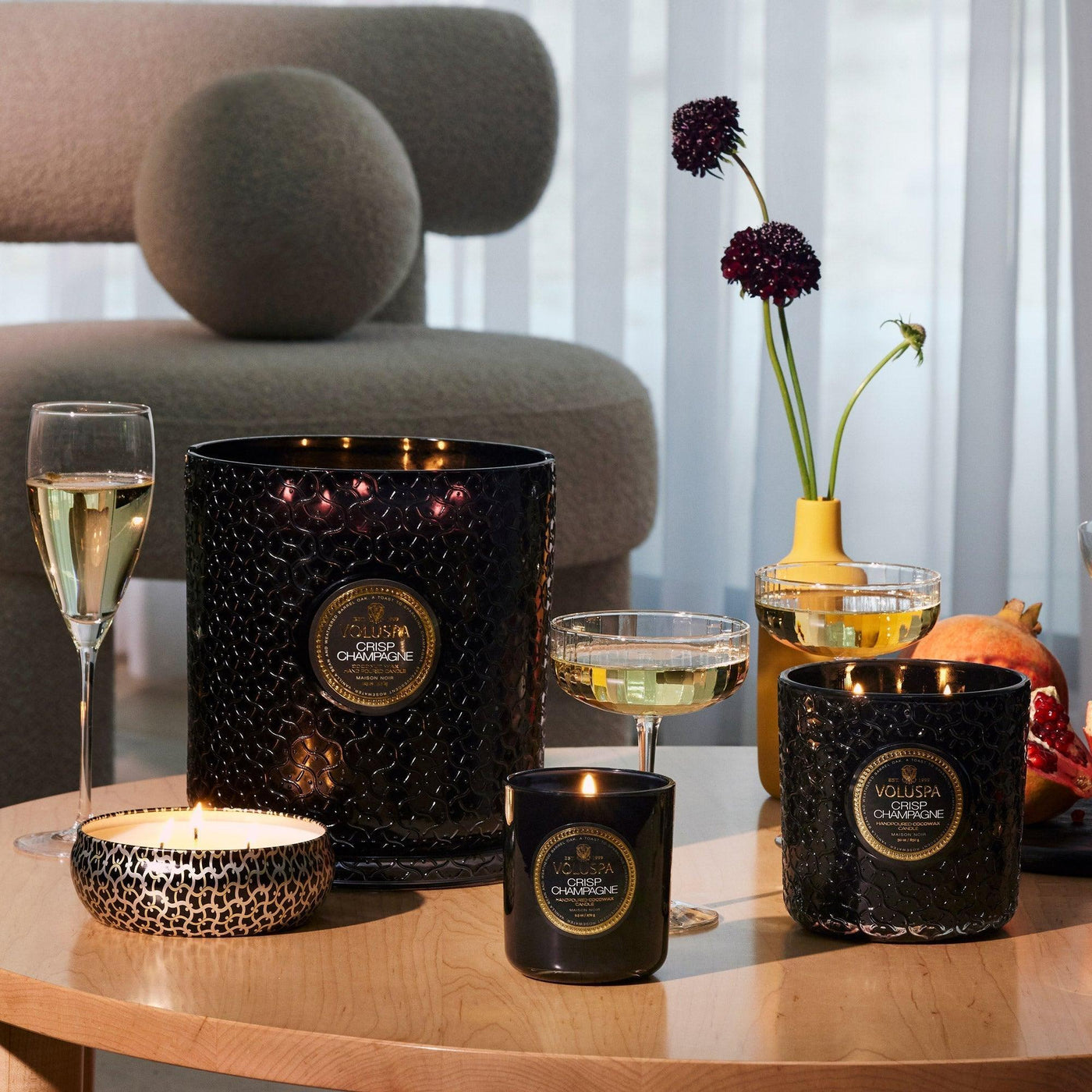 Voluspa 3-Docht Duftkerze Crisp Champagne | Luxe Candle