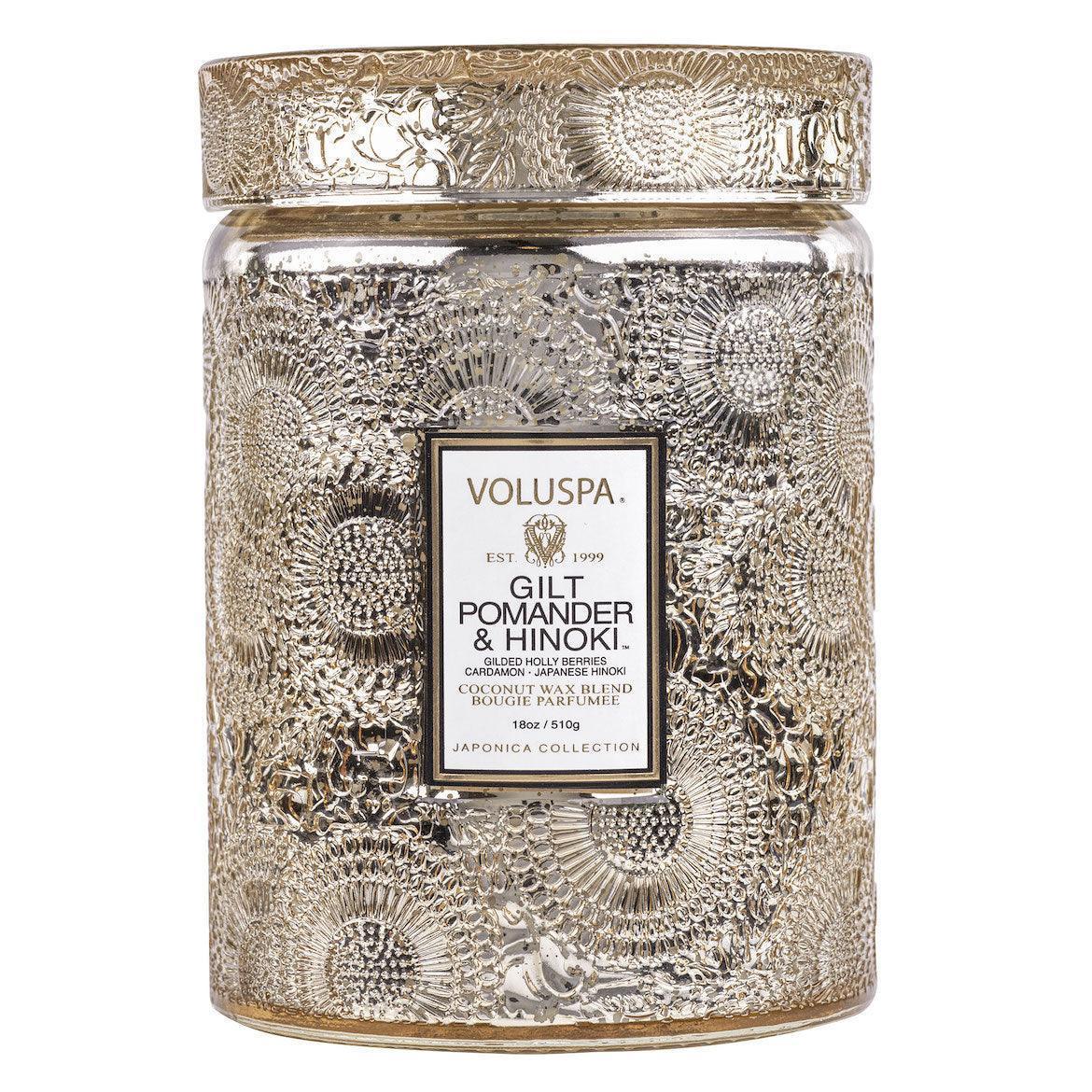 Voluspa Duftkerze Gilt Pomander & Hinoki Limited Holiday Edition | Large Jar