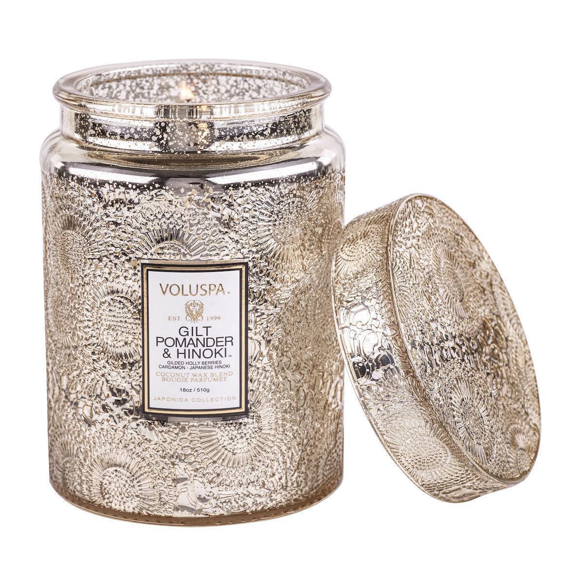 Voluspa Duftkerze Gilt Pomander & Hinoki Limited Holiday Edition | Large Jar