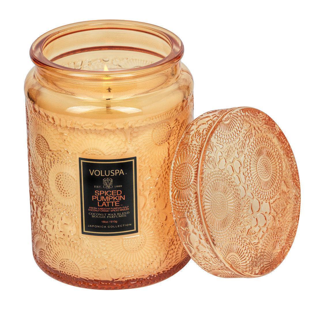 Voluspa Duftkerze Spiced Pumpkin Latte Limited Holiday Edition | Large Jar