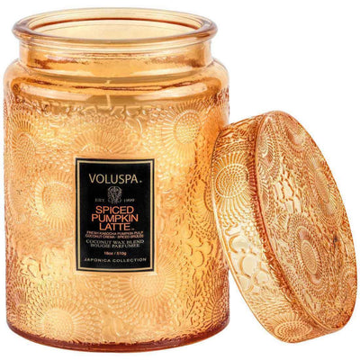 Voluspa Duftkerze Spiced Pumpkin Latte Limited Holiday Edition | Large Jar