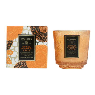 Voluspa DUFTKERZE SPICED PUMPKIN LATTE LIMITED HOLIDAY EDITION | PETITE PEDESTAL CANDLE