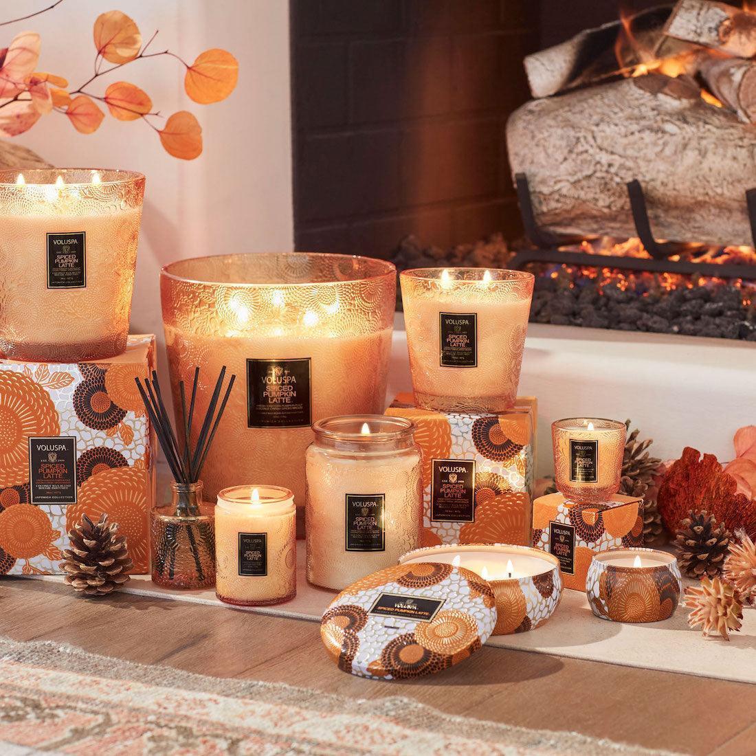 Voluspa Raumduft Spiced Pumpkin Latte Limited Holiday Edition | Diffuser mit Duftstäbchen