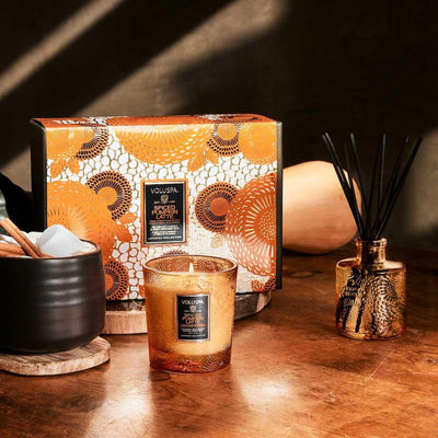 Voluspa Raumduft Spiced Pumpkin Latte Limited Holiday Edition | Diffuser mit Duftstäbchen