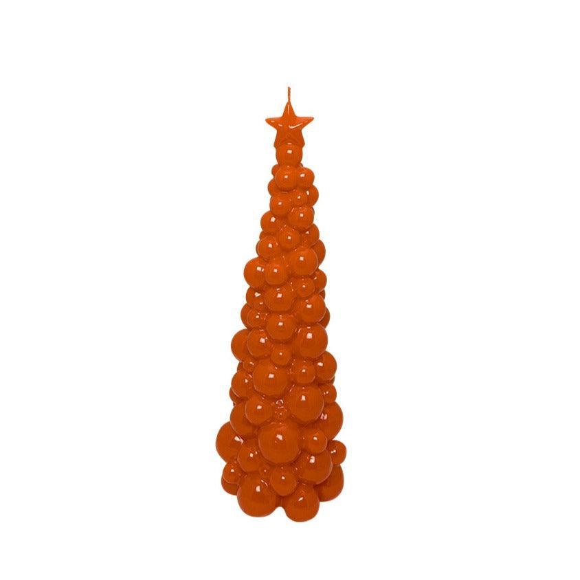 Weihnachtsbaum Kerze in Orange | Höhe 30 cm